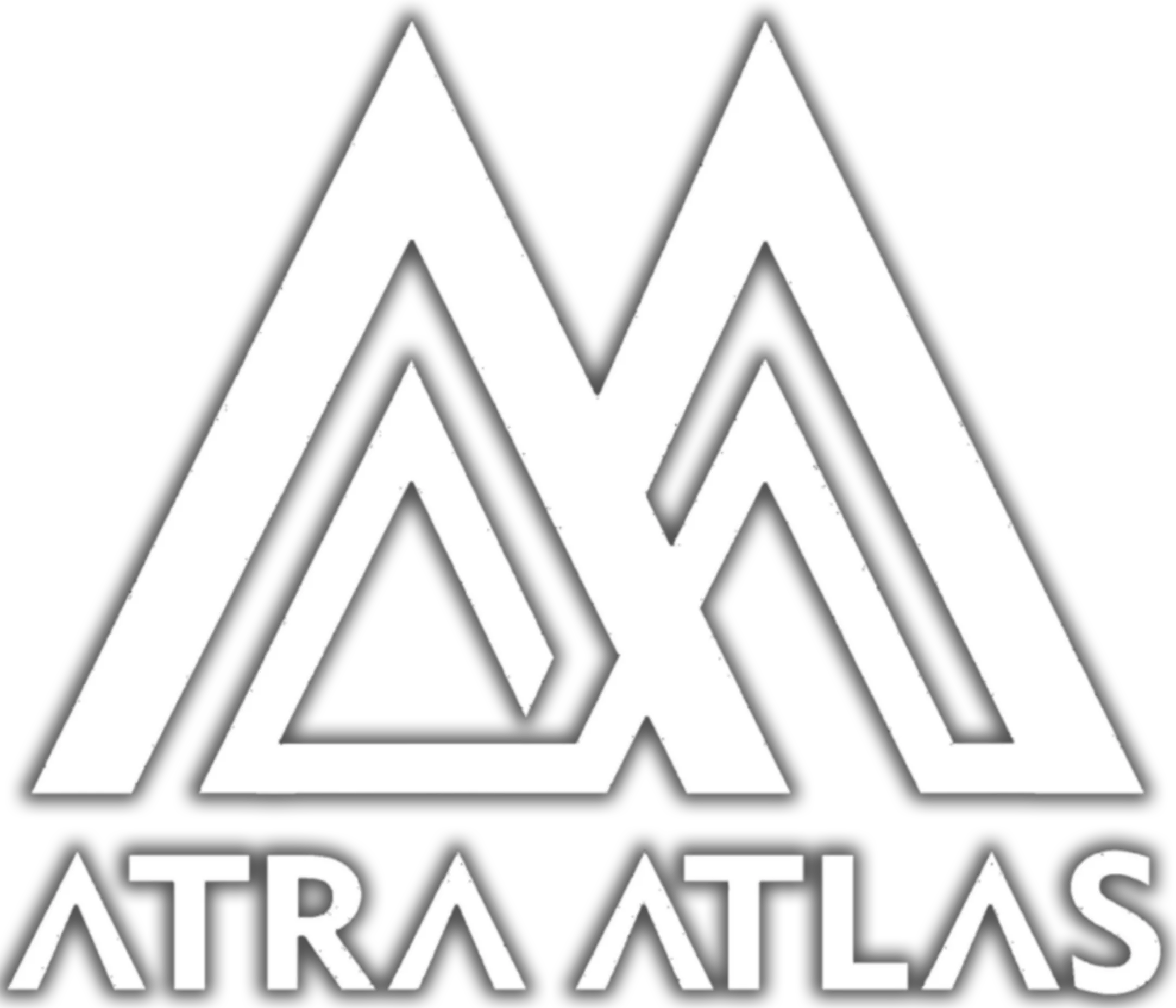 لوگوی آترا اطلس به شکل نمادین یک اطلس با رنگ آبی و نقره‌ای